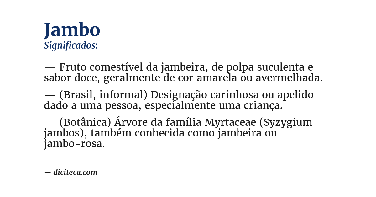 Significado de jambo