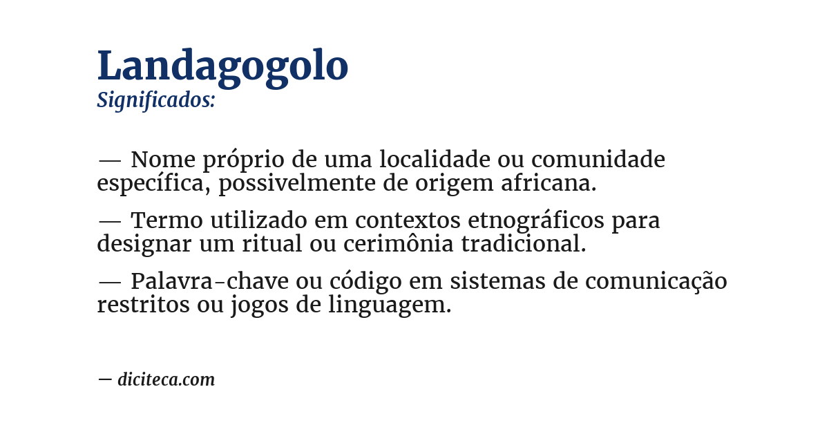 Significado de landagogolo