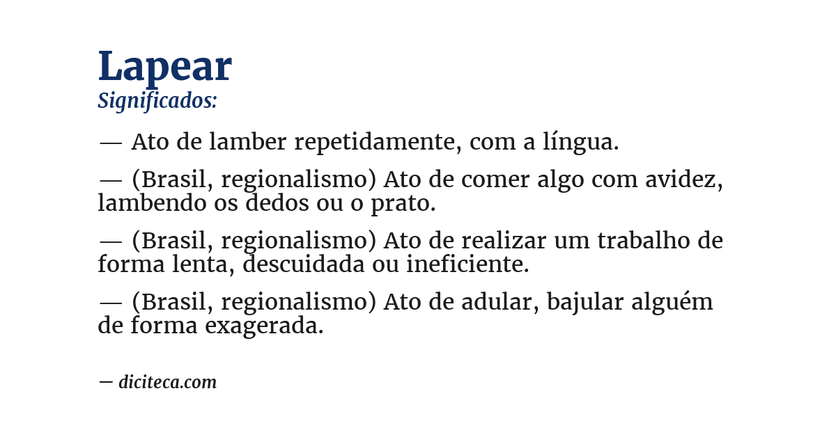 Significado de lapear