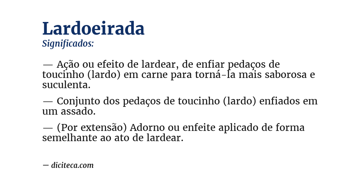 Significado de lardoeirada
