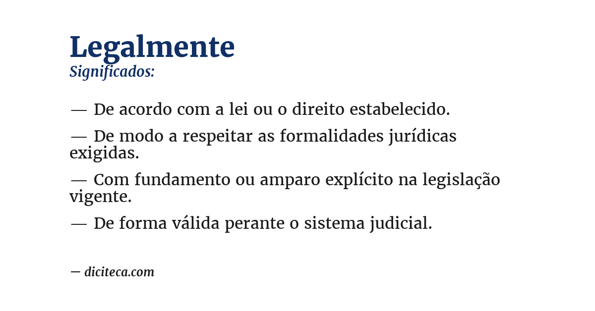 Significado de legalmente