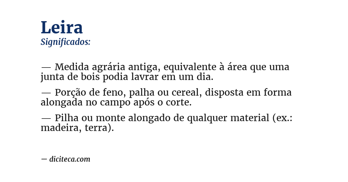 Significado de leira