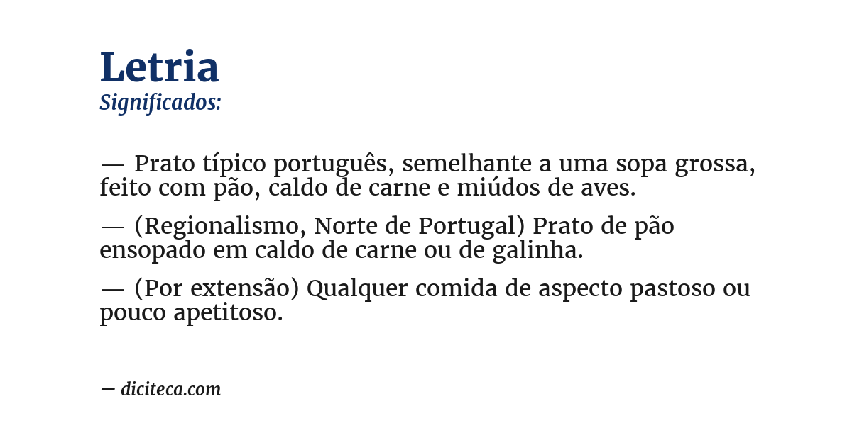 Significado de letria