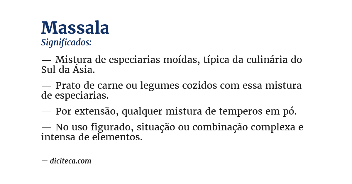 Significado de massala