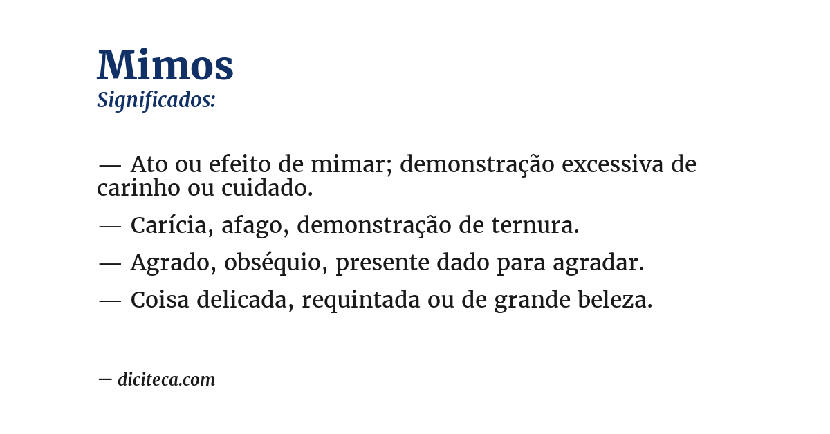Significado de mimos