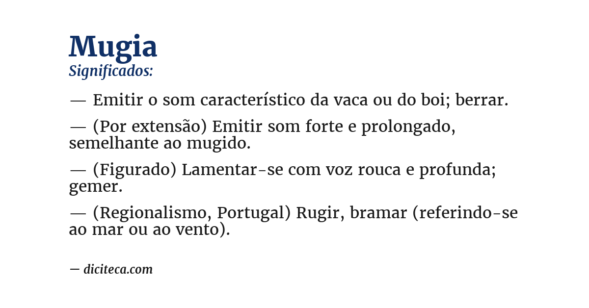Significado de mugia