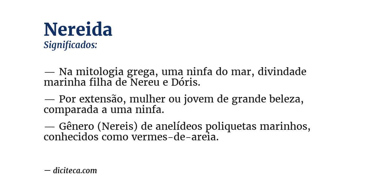 Significado de nereida