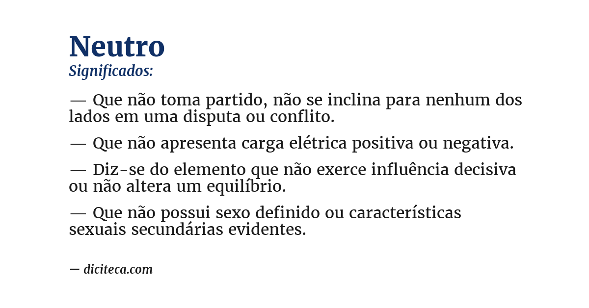 Significado de neutro