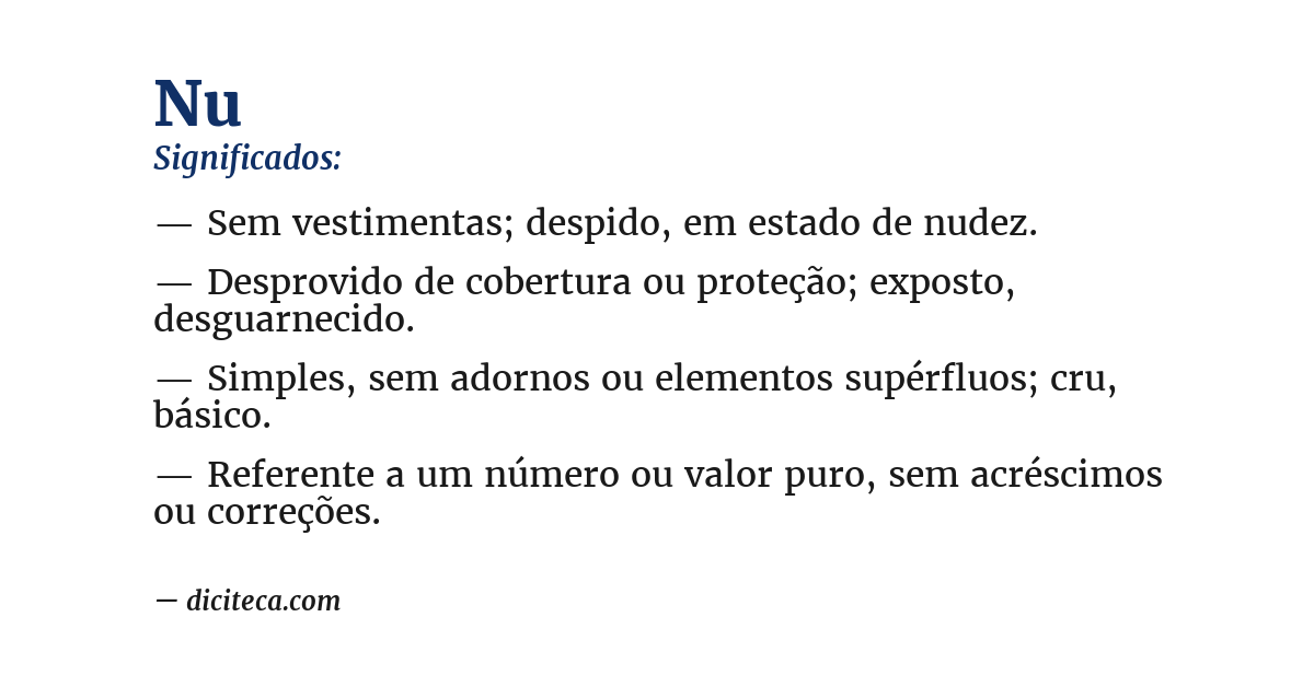 Significado de nu