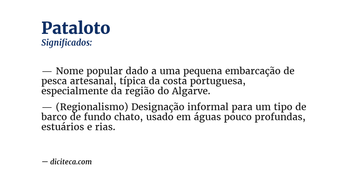Significado de pataloto