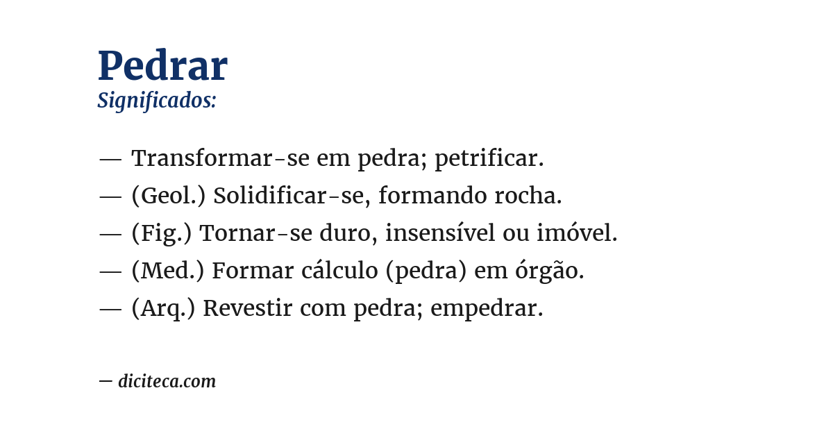 Significado de pedrar
