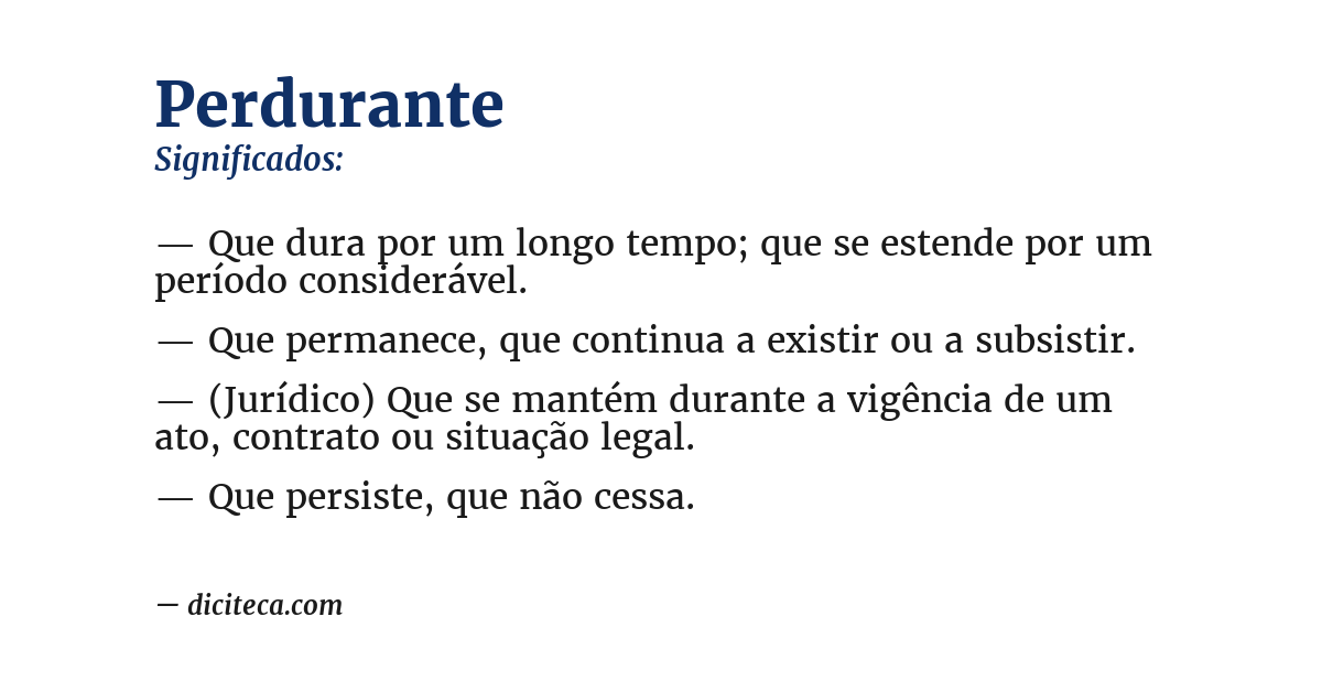 Significado de perdurante