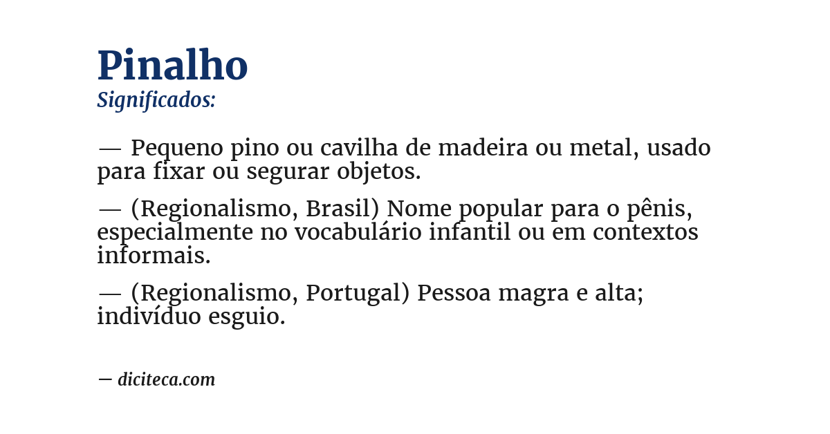 Significado de pinalho