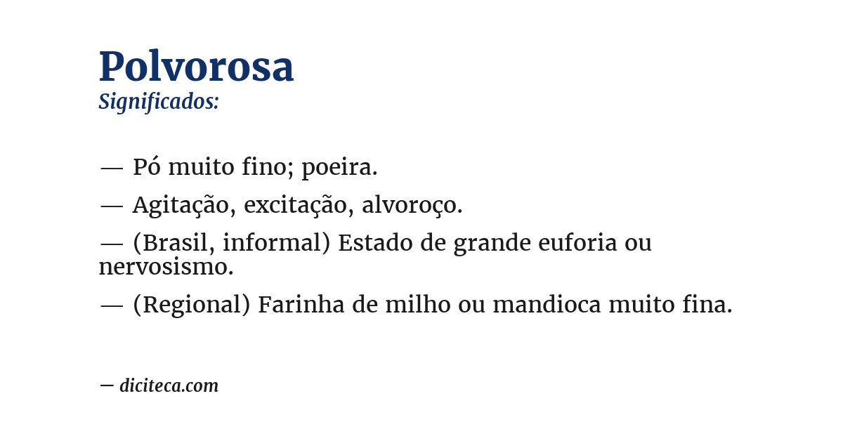 Significado de polvorosa