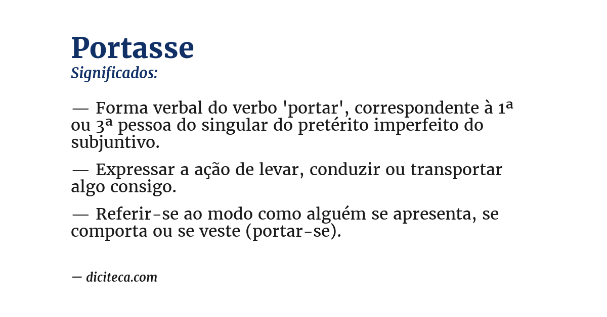 Significado de portasse