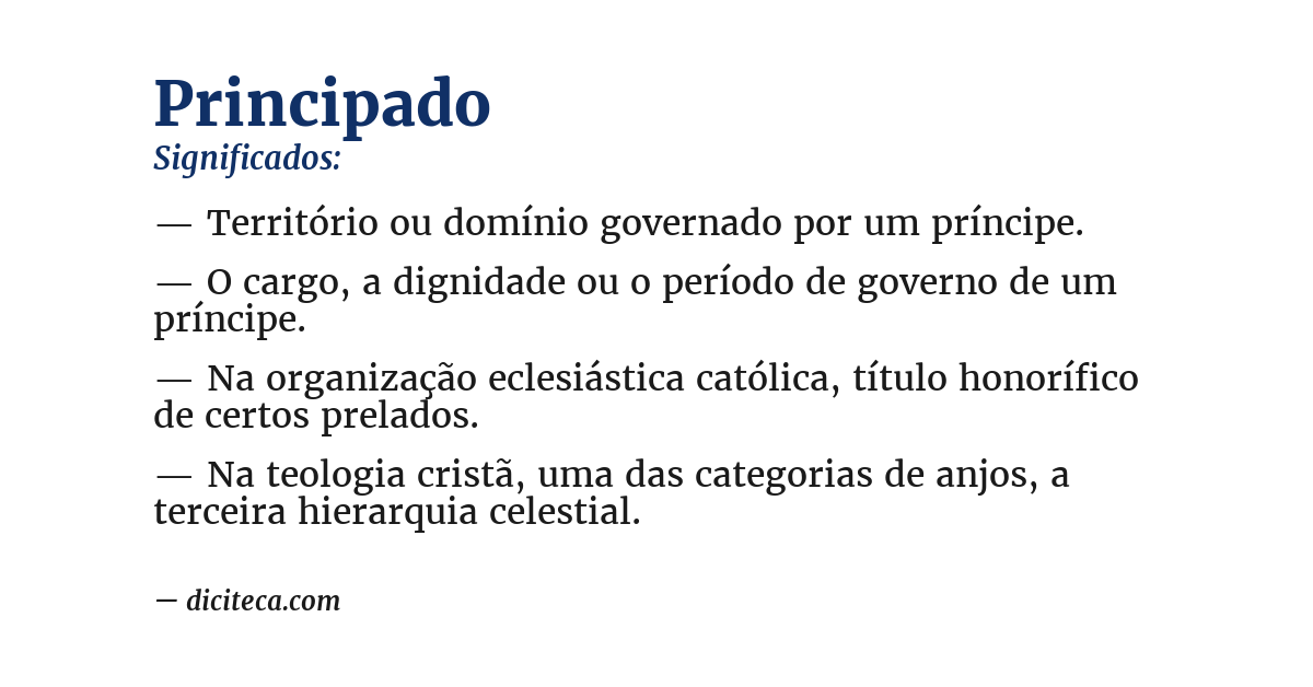 Significado de principado
