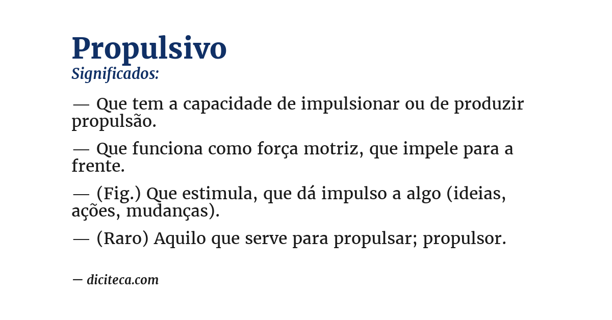 Significado de propulsivo