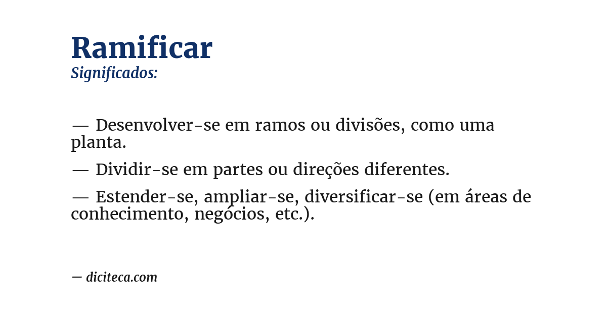 Significado de ramificar
