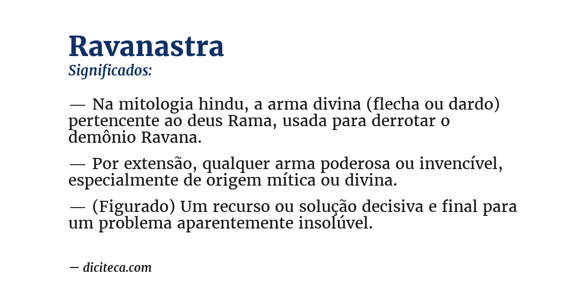 Significado de ravanastra