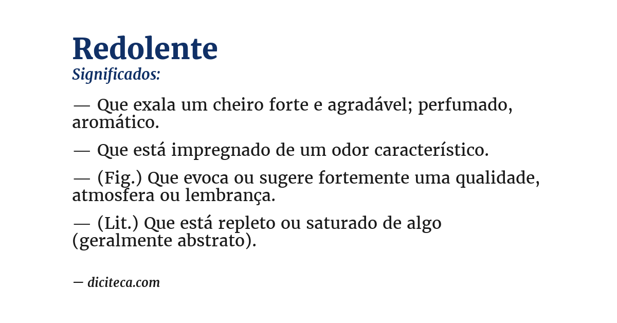 Significado de redolente