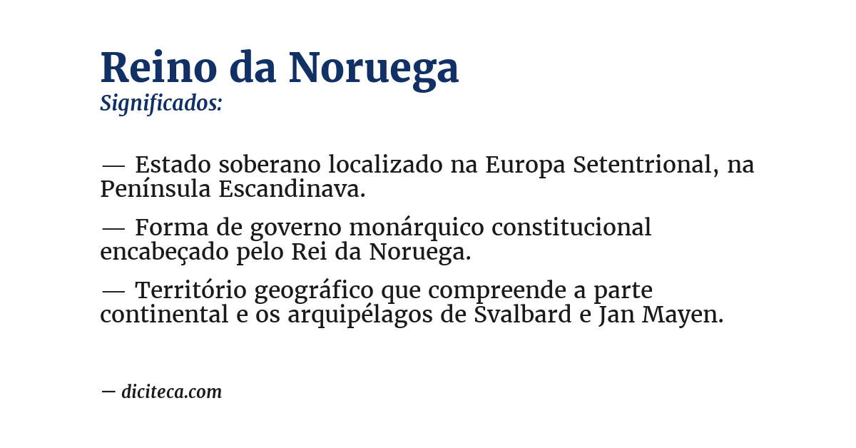 Significado de reino da noruega