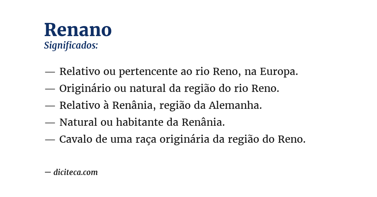 Significado de renano