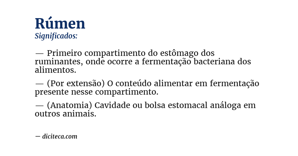 Significado de rúmen