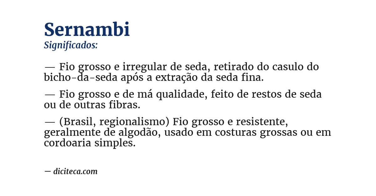 Significado de sernambi