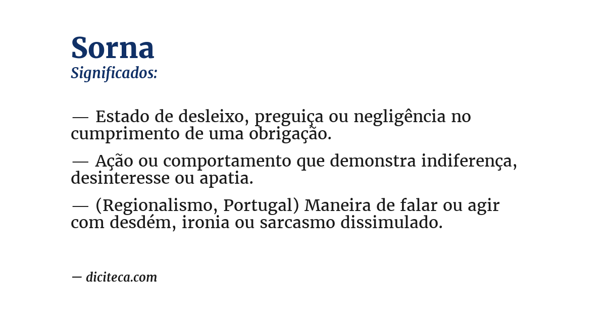 Significado de sorna