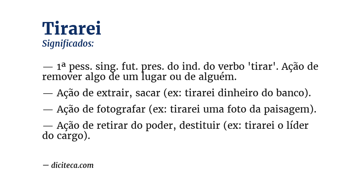 Significado de tirarei