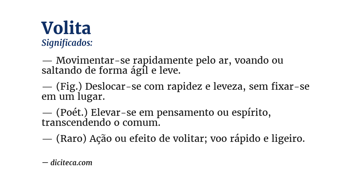 Significado de volita
