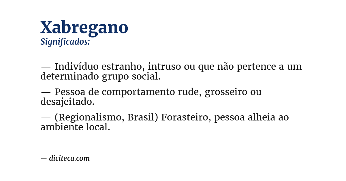 Significado de xabregano