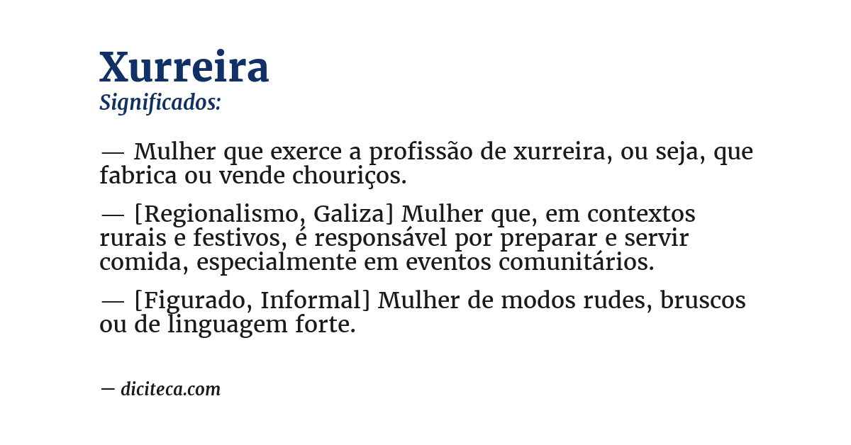 Significado de xurreira