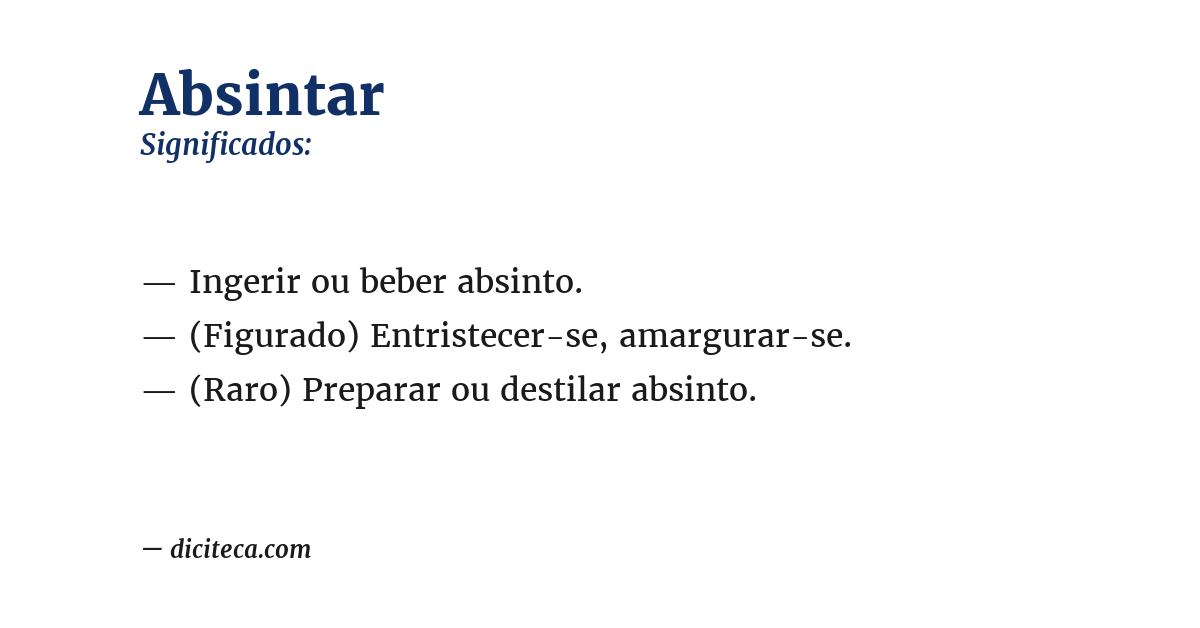 Significado de absintar