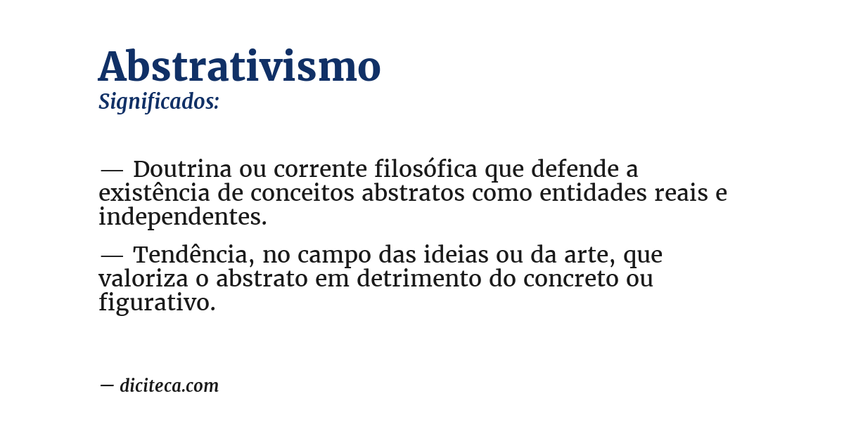 Significado de abstrativismo