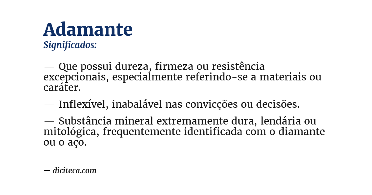 Significado de adamante