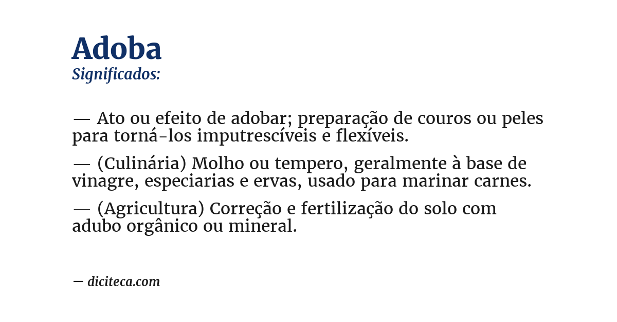 Significado de adoba