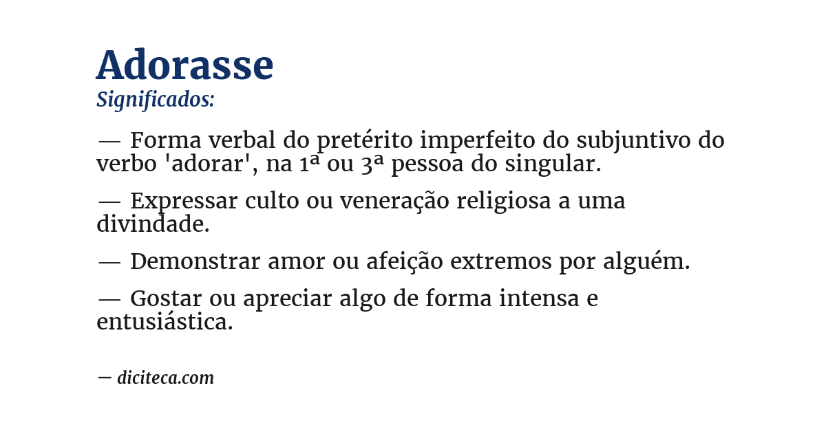 Significado de adorasse