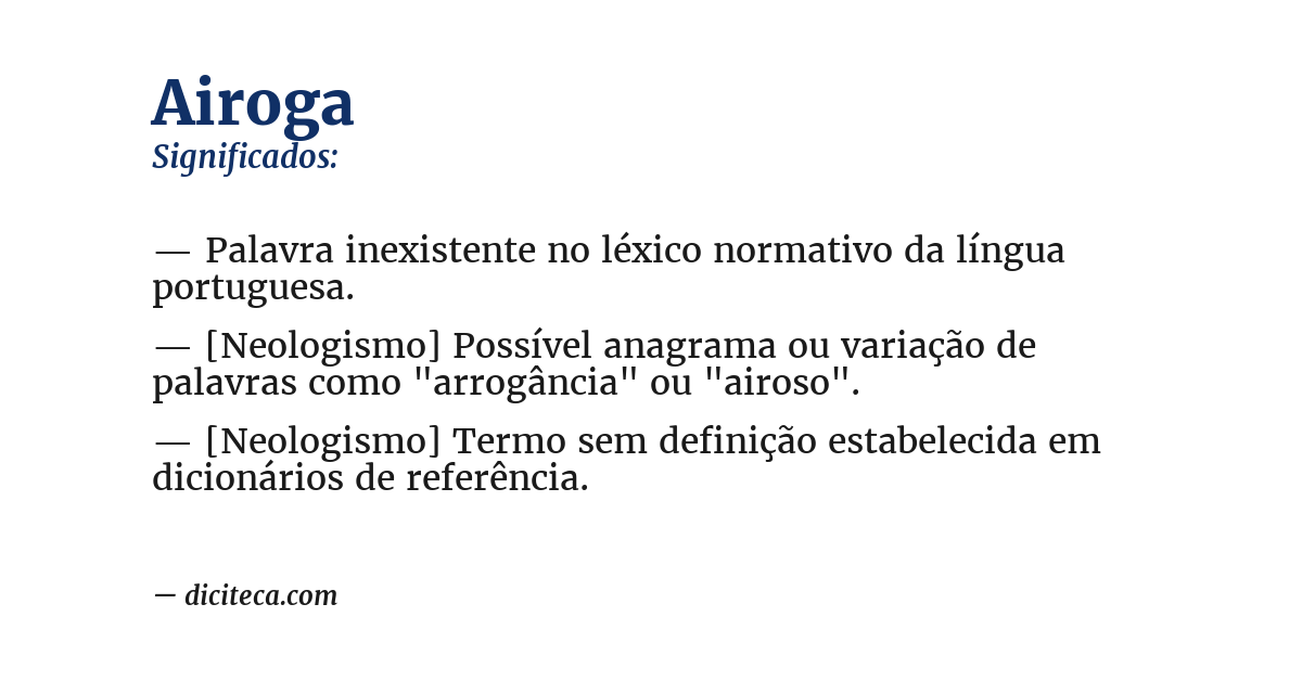 Significado de airoga