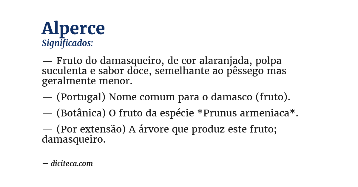 Significado de alperce