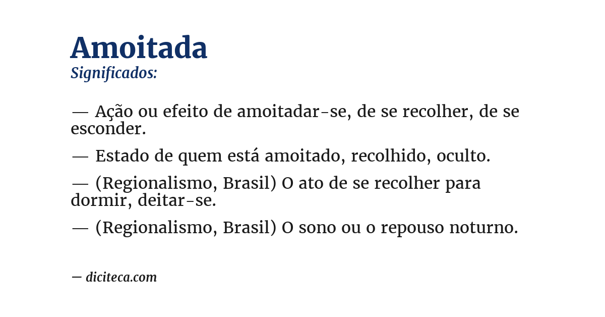 Significado de amoitada