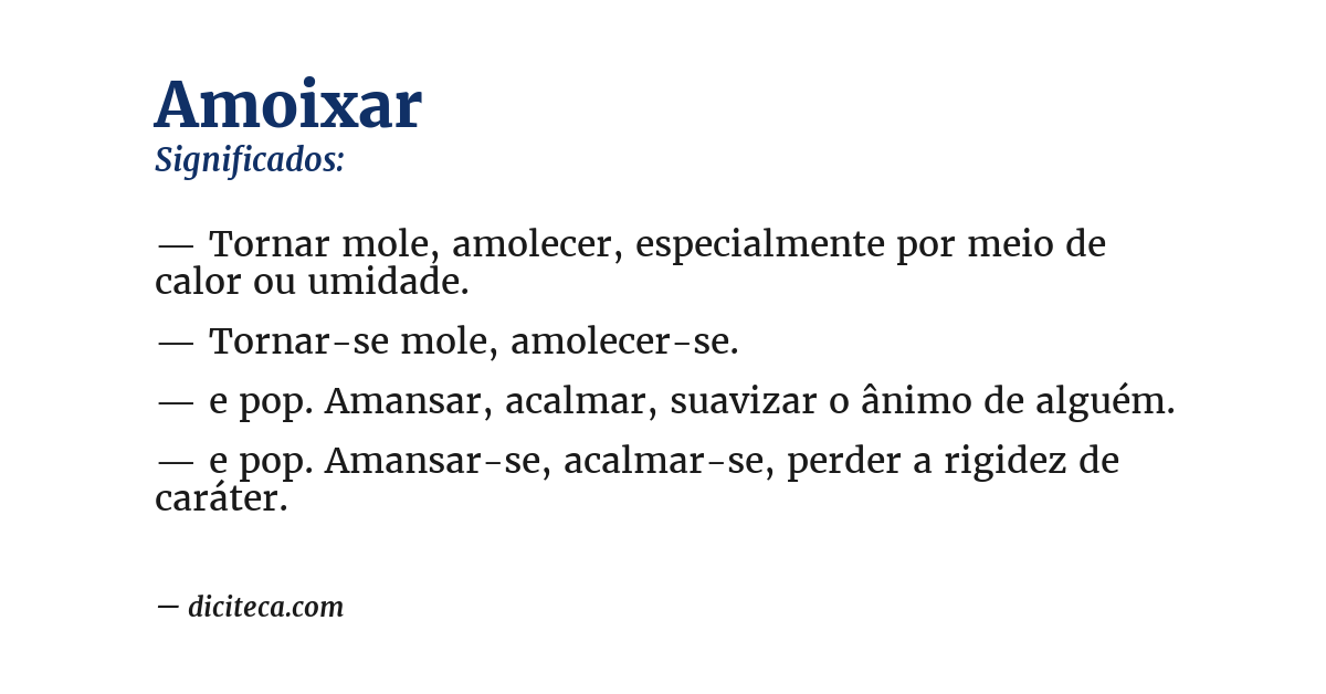 Significado de amoixar