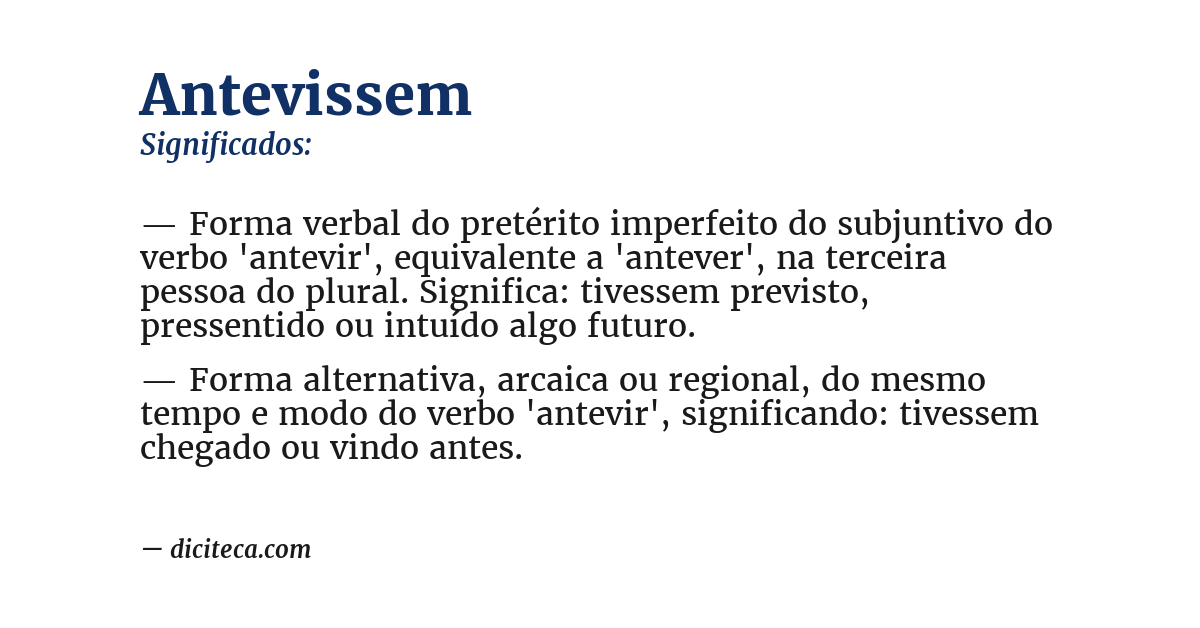 Significado de antevissem