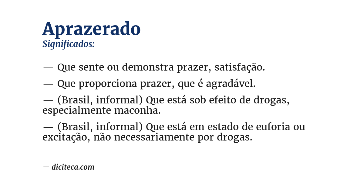 Significado de aprazerado