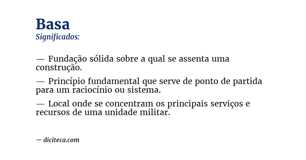 Significado de basa