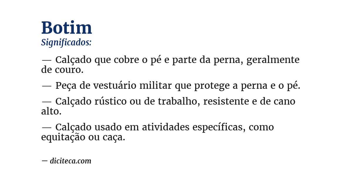 Significado de botim