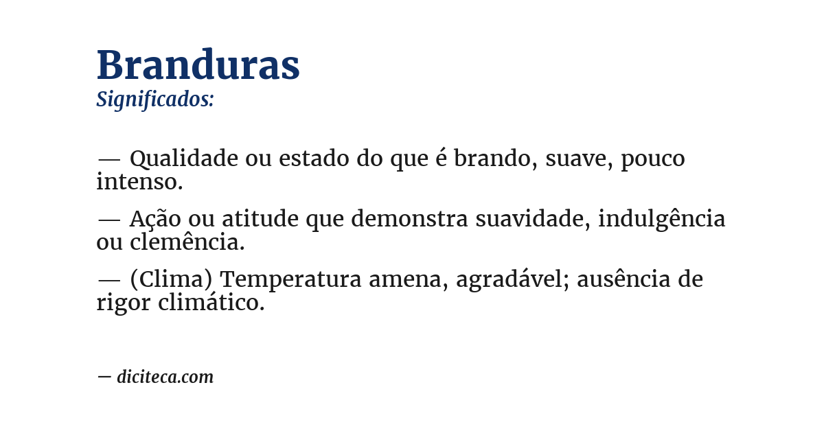 Significado de branduras