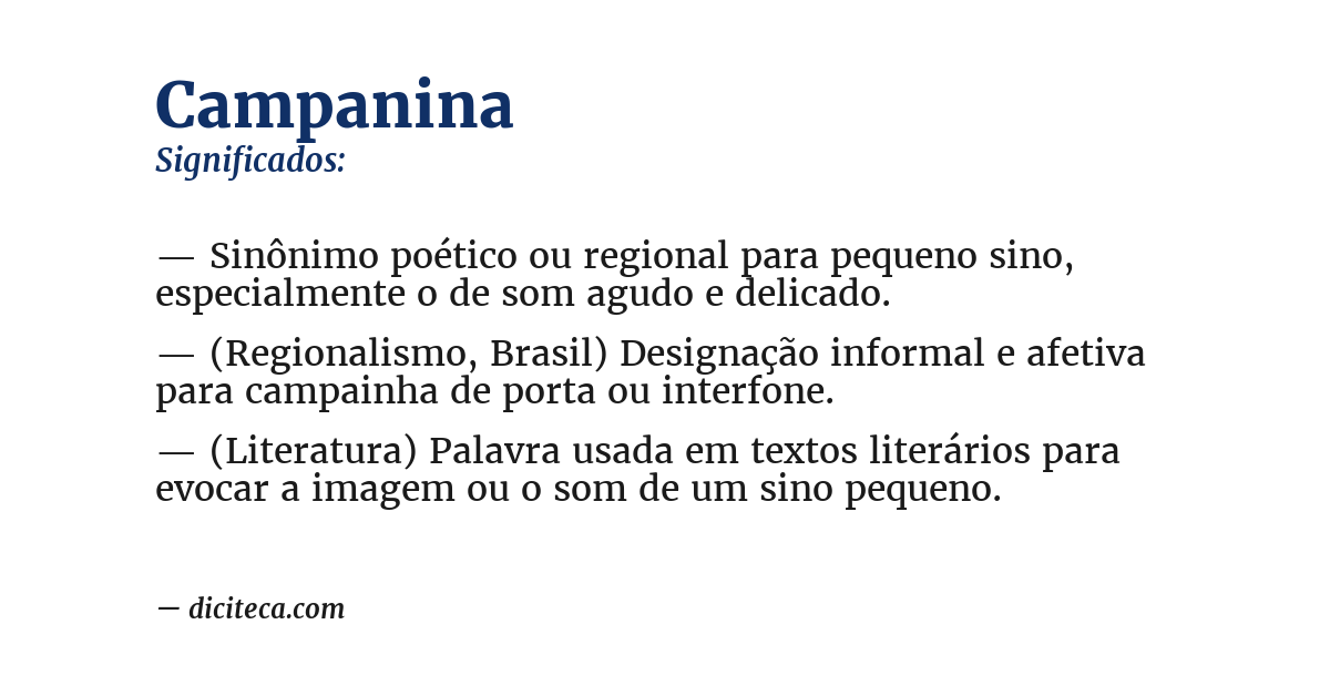 Significado de campanina