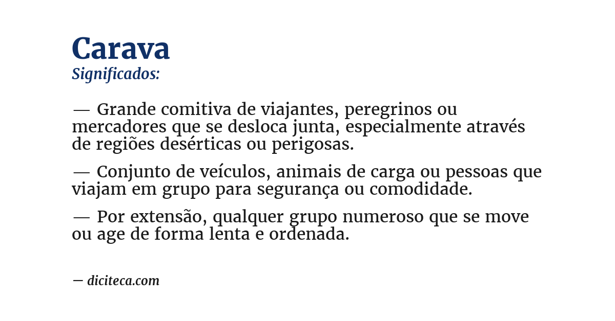 Significado de carava