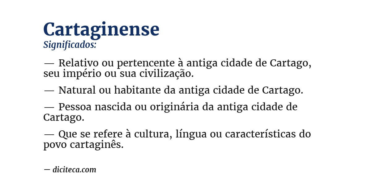 Significado de cartaginense